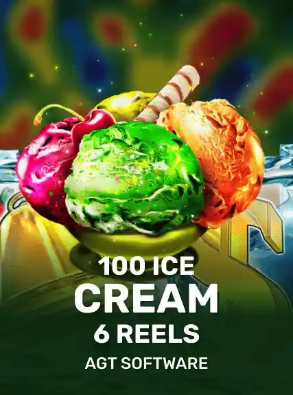 100 Ice Cream 6 reels game tile